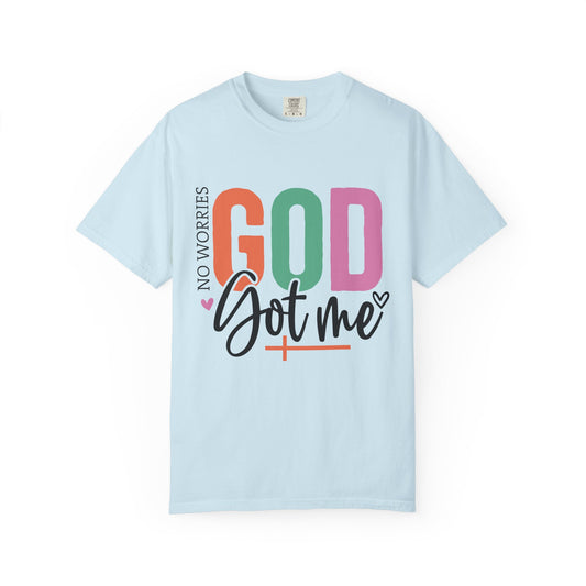 God Got Me T-Shirt – Comfort Colors Christian Shirt, Unisex Garment-Dyed Tee, Faith-Based Gift, Inspirational Encouragement Apparel