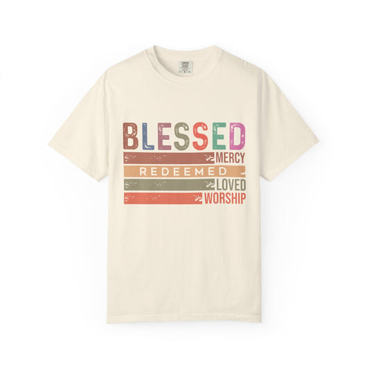 Blessed T-Shirt – Comfort Colors Christian Tee, Faith-Based Apparel, Inspirational Shirt, Gift for Believers, Casual Everyday Wear
