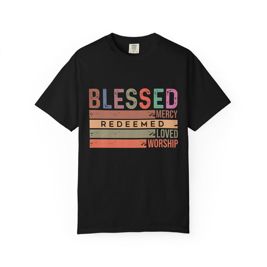 Blessed T-Shirt – Comfort Colors Christian Tee, Faith-Based Apparel, Inspirational Shirt, Gift for Believers, Casual Everyday Wear